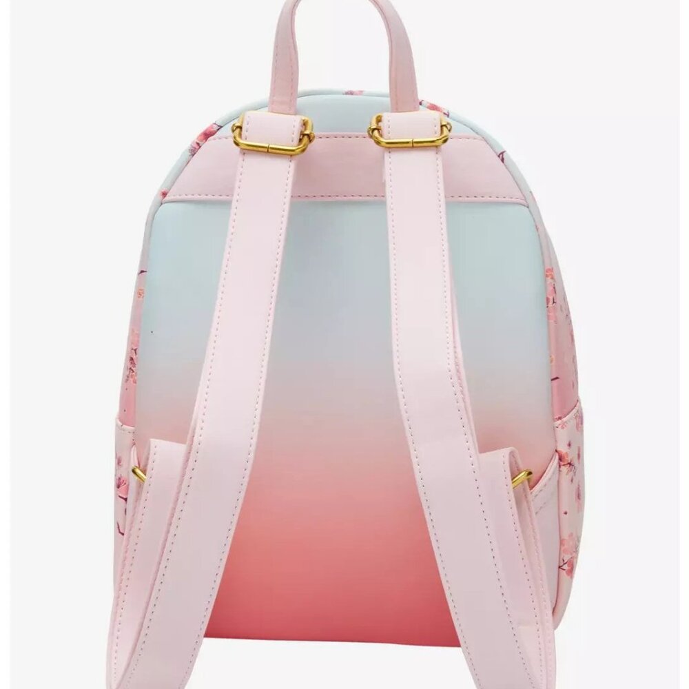 Loungefly Disney Lilo & Stitch Mini Backpack Cherry Blossoms Stitch & Scrump Bag - Picture 3 of 6